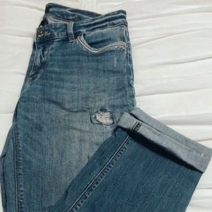 White House Black Market Straight Leg Crop Denim